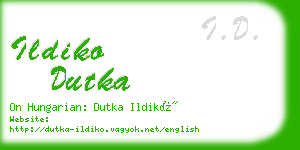 ildiko dutka business card